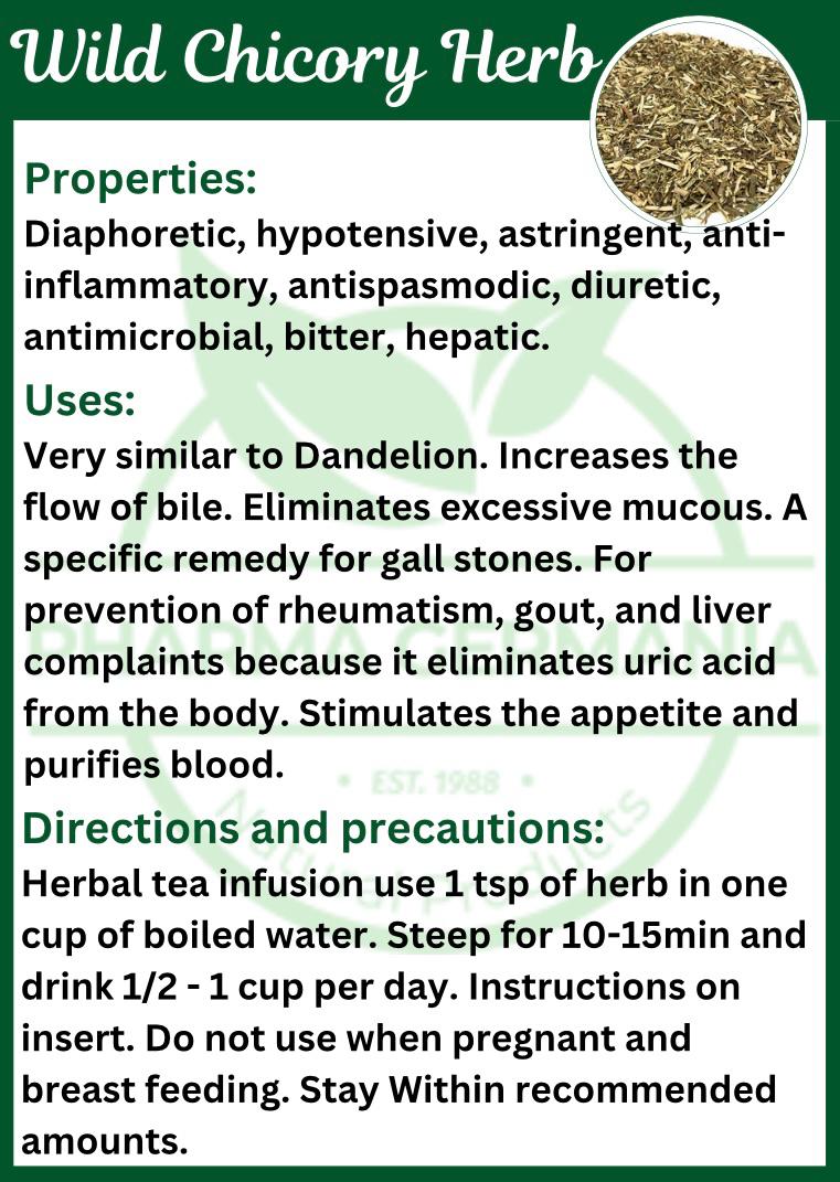 Wild Chicory Herb 75g - Image 3